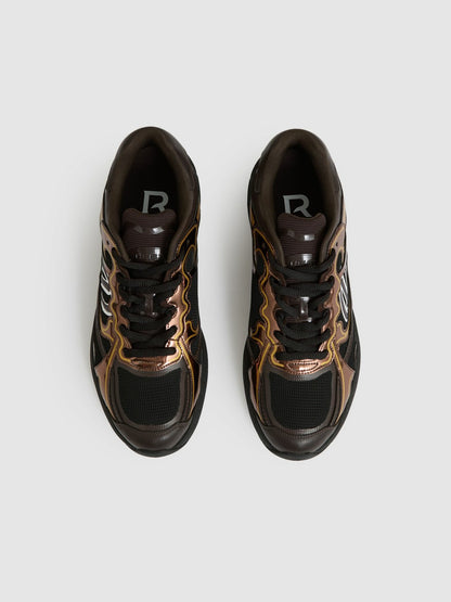 Overlay Logo Running Trainers in Electric Brown | Reiss Men Recommended
