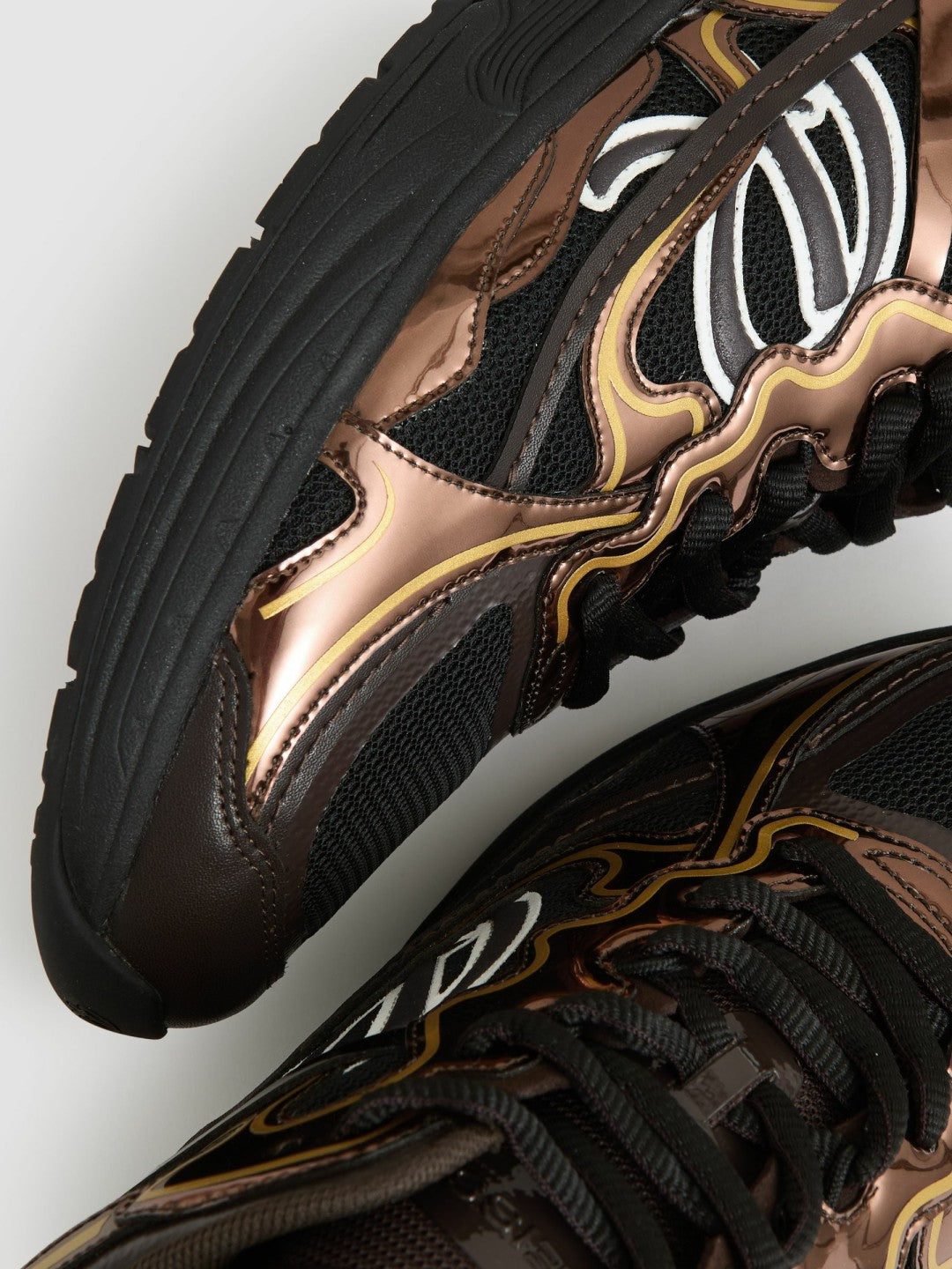 Overlay Logo Running Trainers in Electric Brown | Reiss Men Recommended
