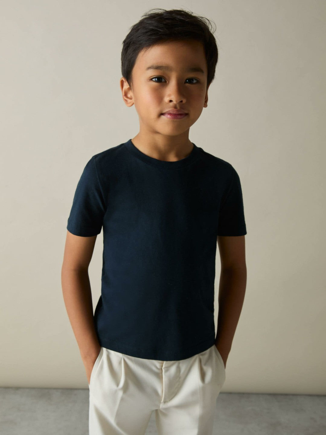 3-9 yrs Cotton Crew-Neck T-Shirts 3 Pack in White/Navy/Soft Grey | Reiss Children & Baby Popular