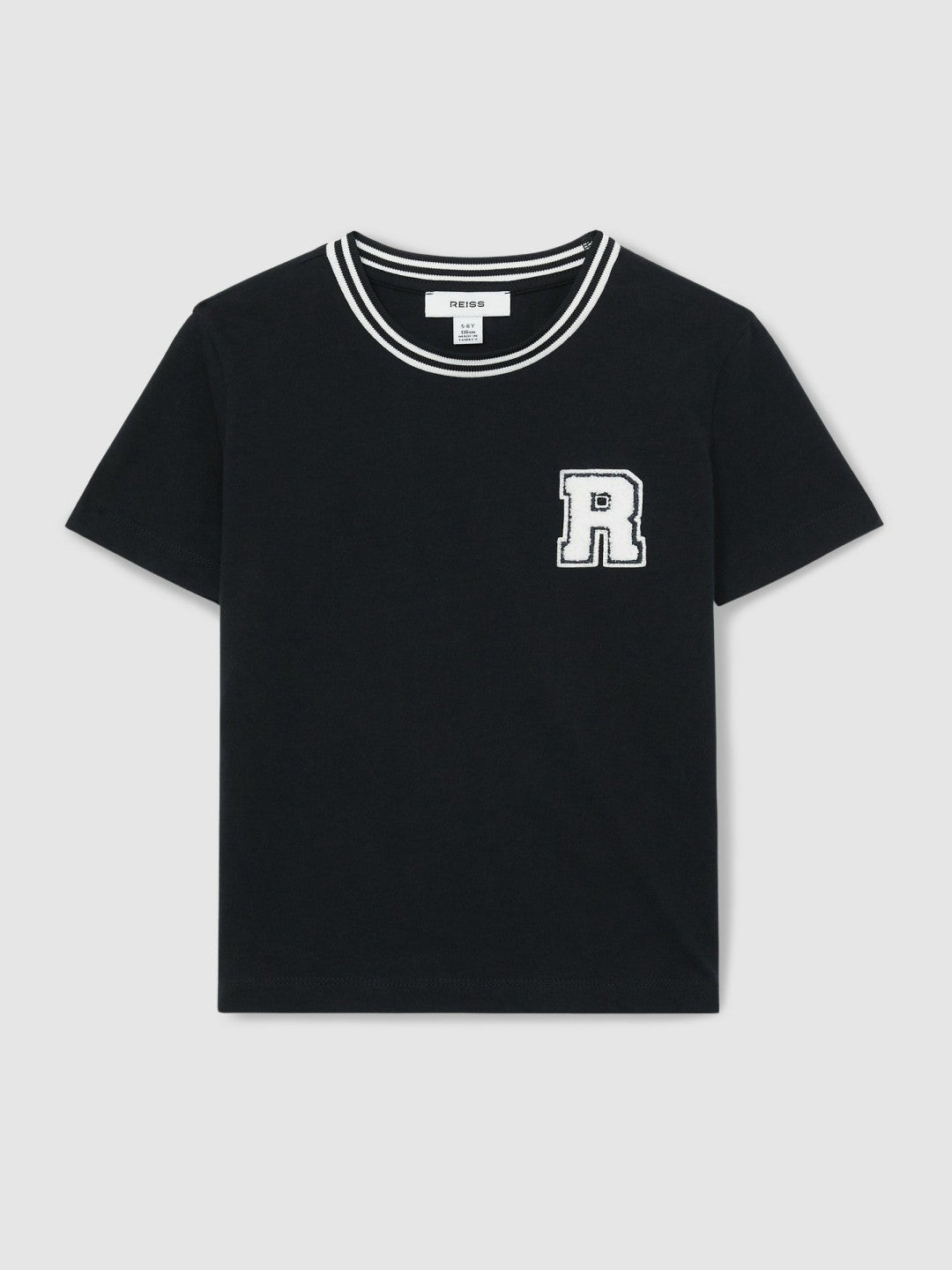 3-9 yrs Cotton Letter Patch T-Shirt in Navy | Reiss Children & Baby New