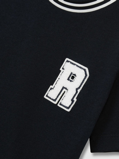3-9 yrs Cotton Letter Patch T-Shirt in Navy | Reiss Children & Baby New