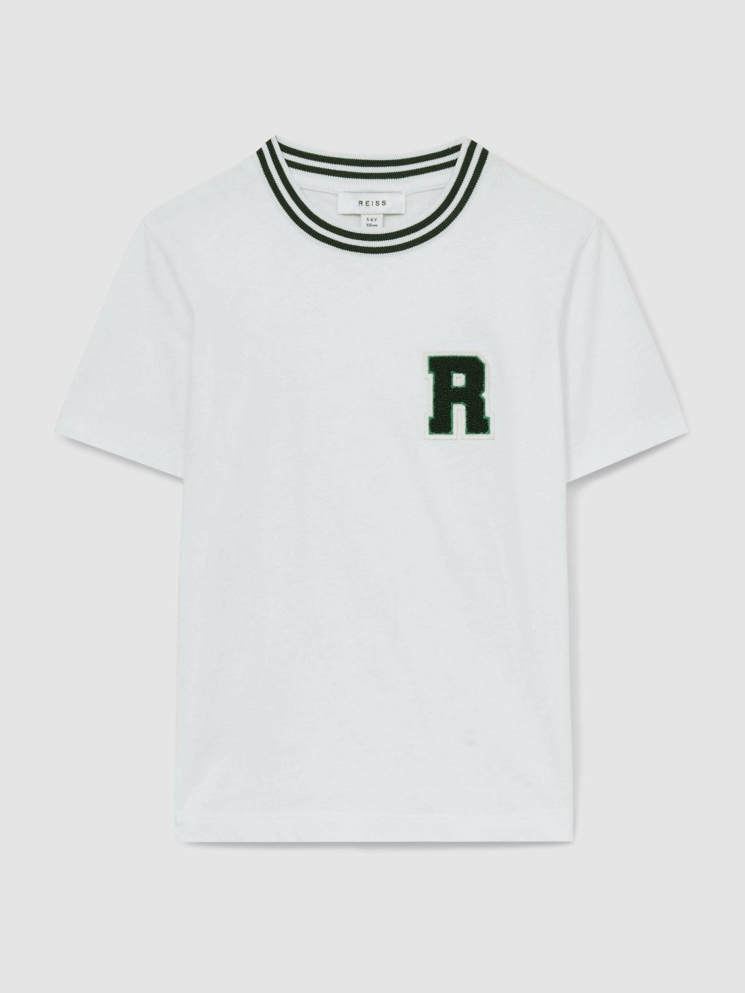 9-13 yrs Cotton Letter Patch T-Shirt in White | Reiss Children & Baby Best Seller