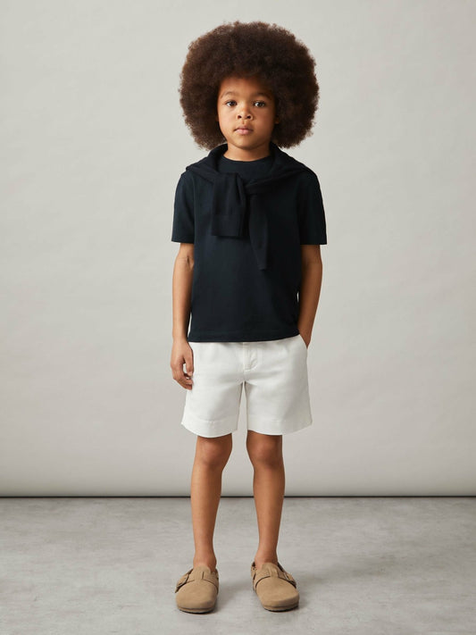 3-9 yrs Cotton Crew-Neck T-Shirt in Navy | Reiss Children & Baby Premium