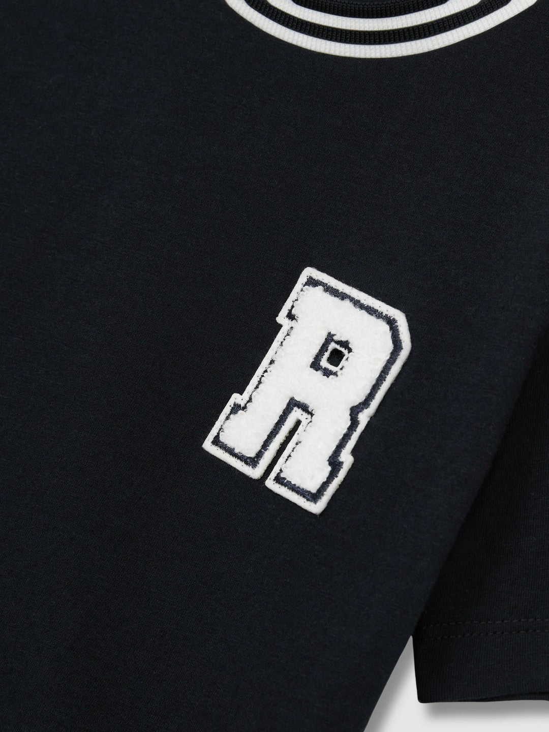 9-13 yrs Cotton Letter Patch T-Shirt in Navy | Reiss Children & Baby Trending