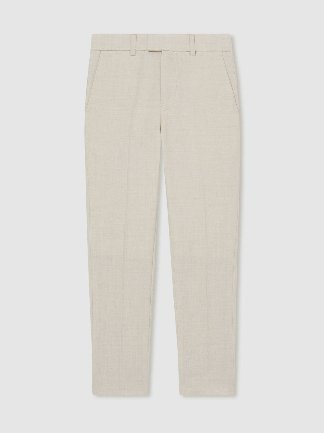 3-9 yrs Slim-Fit Trousers With Wool in Stone | Reiss Children & Baby Featured