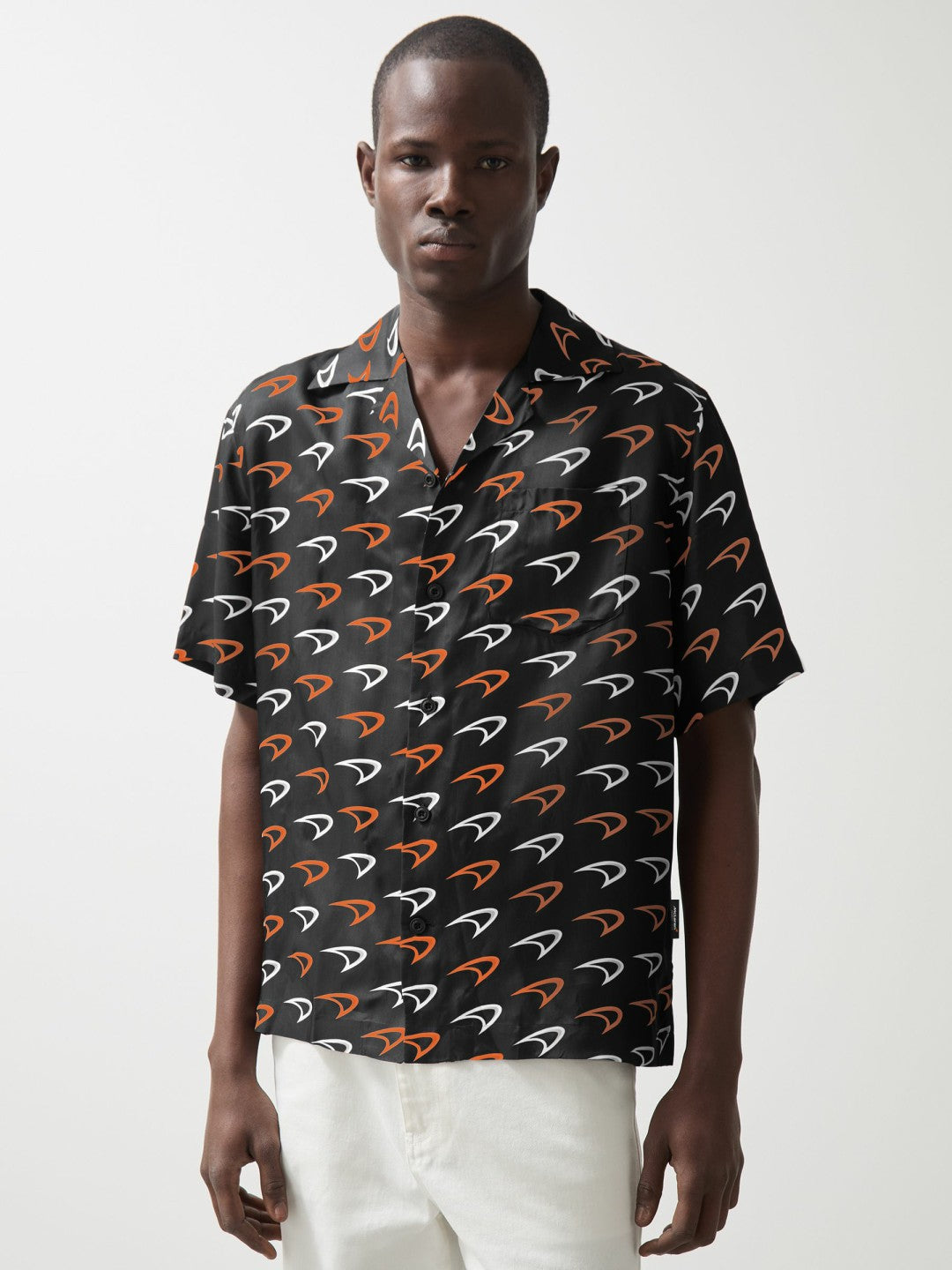McLaren F1 Team Speedmark Logo Shirt in Black | Reiss Men Signature