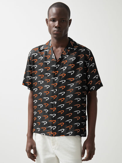 McLaren F1 Team Speedmark Logo Shirt in Black | Reiss Men Signature
