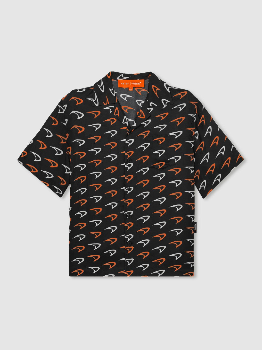 McLaren F1 Team Speedmark Logo Shirt in Black | Reiss Men Signature