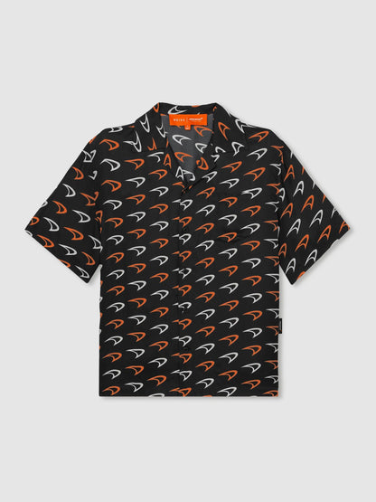 McLaren F1 Team Speedmark Logo Shirt in Black | Reiss Men Signature