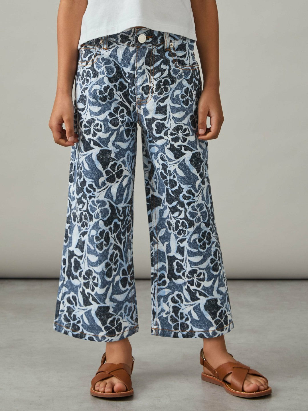 9-13 yrs Floral-Print Straight-Leg Jeans in Blue | Reiss Children & Baby Popular