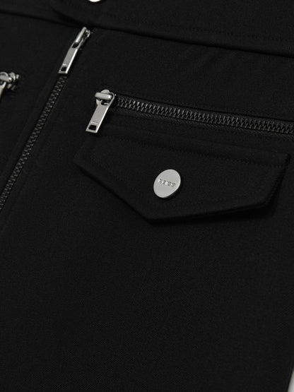 9-13 yrs Piqué Zip-Detail Mini Skirt in Black | Reiss Children & Baby Premium