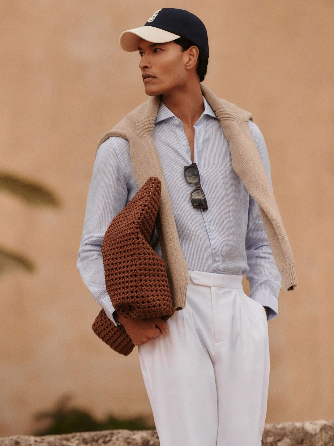 Linen Striped Long Sleeve Shirt in Soft Blue/White Fine Stripe | Reiss Men Popular