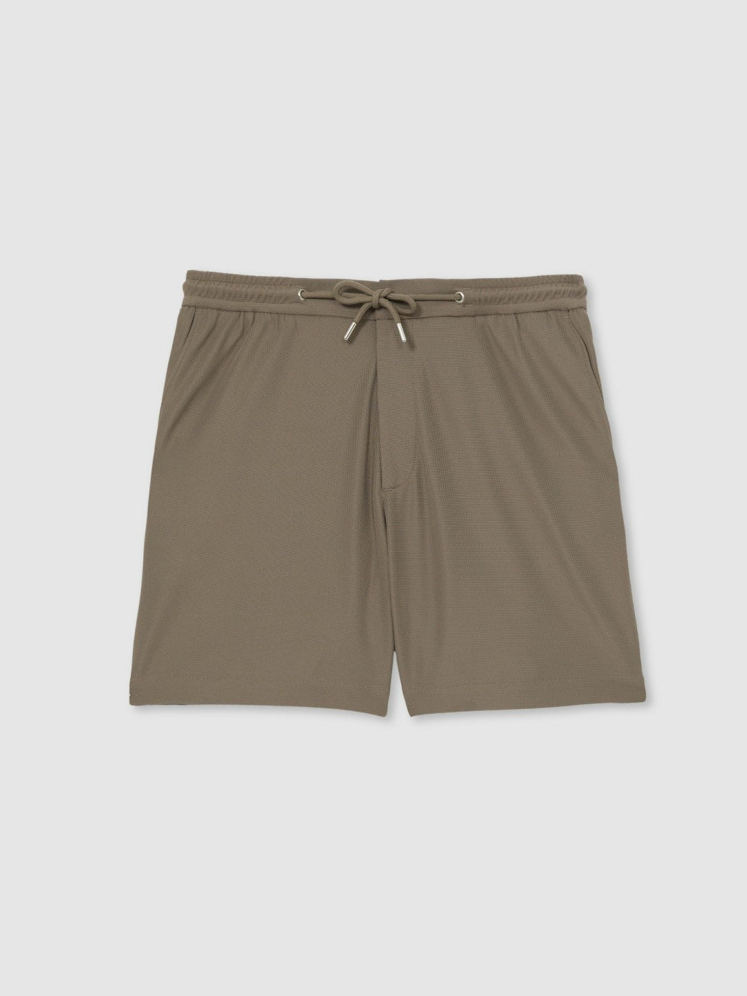 Textured Drawstring Shorts in Mocha Brown | Reiss Men Trending