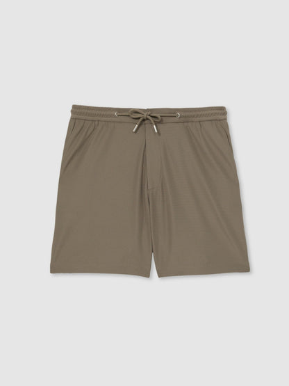 Textured Drawstring Shorts in Mocha Brown | Reiss Men Trending