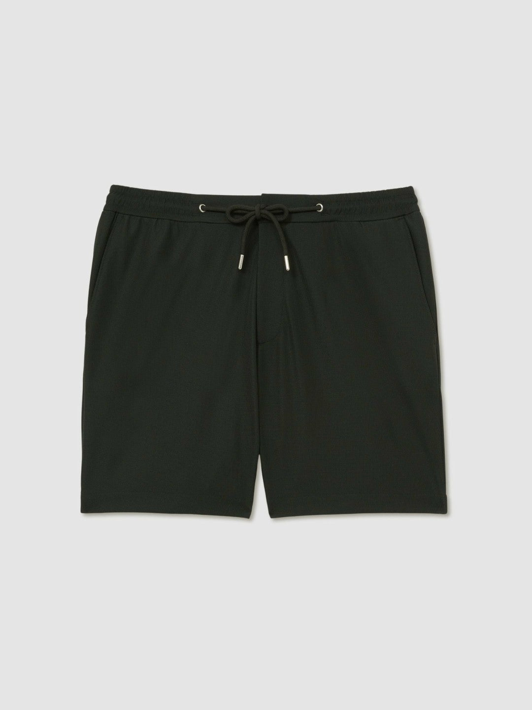 Textured Drawstring Shorts in Dark Green | Reiss Men Recommended