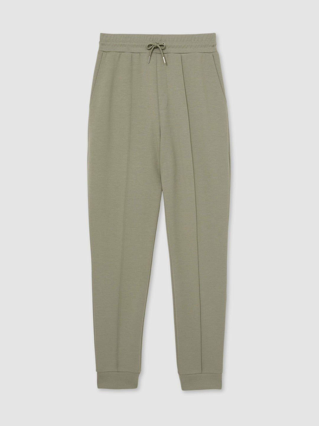 Drawstring Jersey Joggers in Sage | Reiss Men Featured