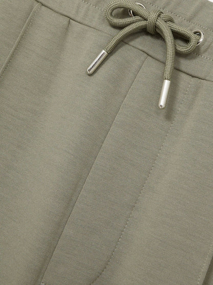 Drawstring Jersey Joggers in Sage | Reiss Men Featured