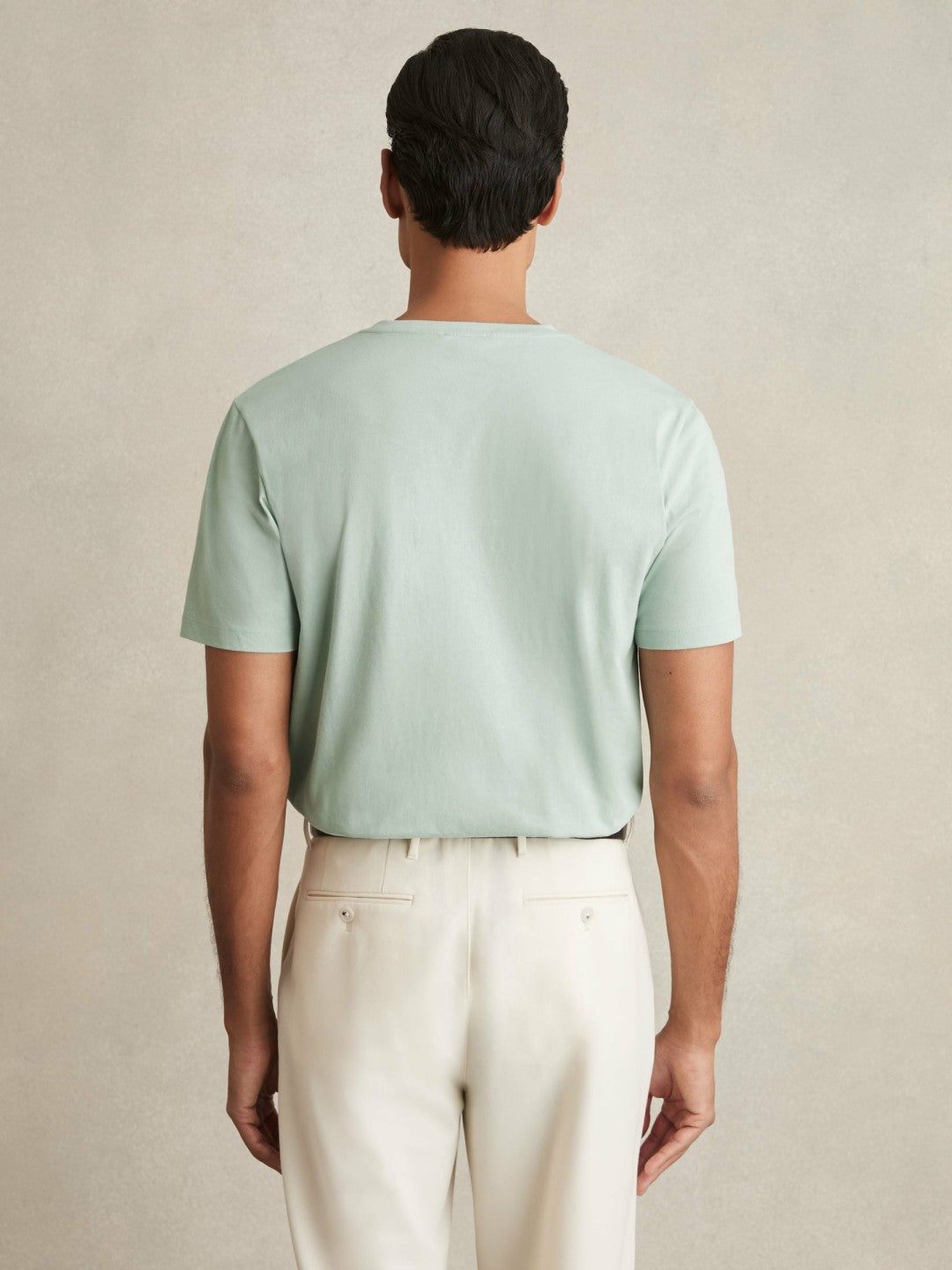 Cotton Crew Neck T-Shirt in Mint Green | Reiss Men Recommended
