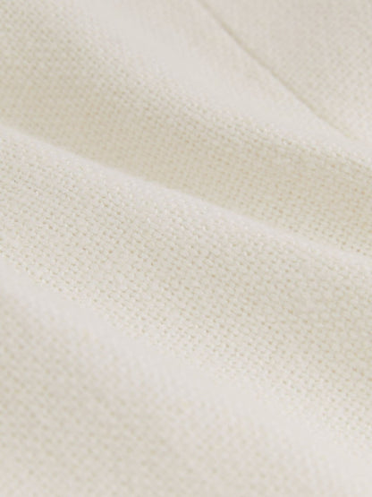 Petite Linen-Blend Double-Breasted Suit Jacket in White | Reiss Women Trending