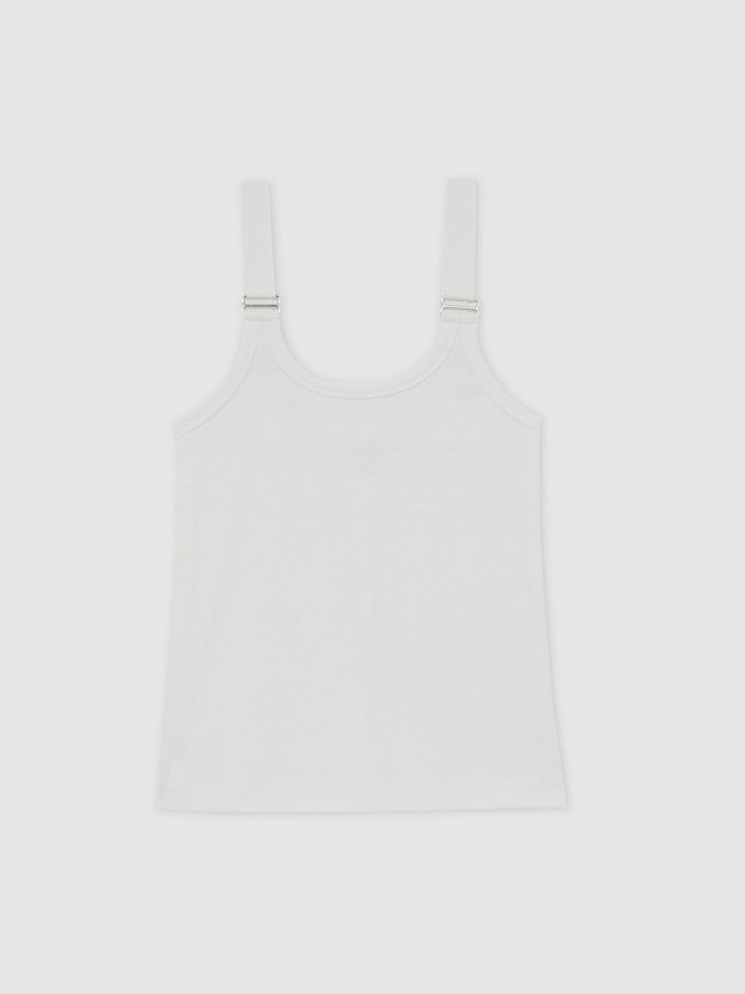Stretch-Cotton D-Ring Strap Vest in White | Reiss Women Best Seller