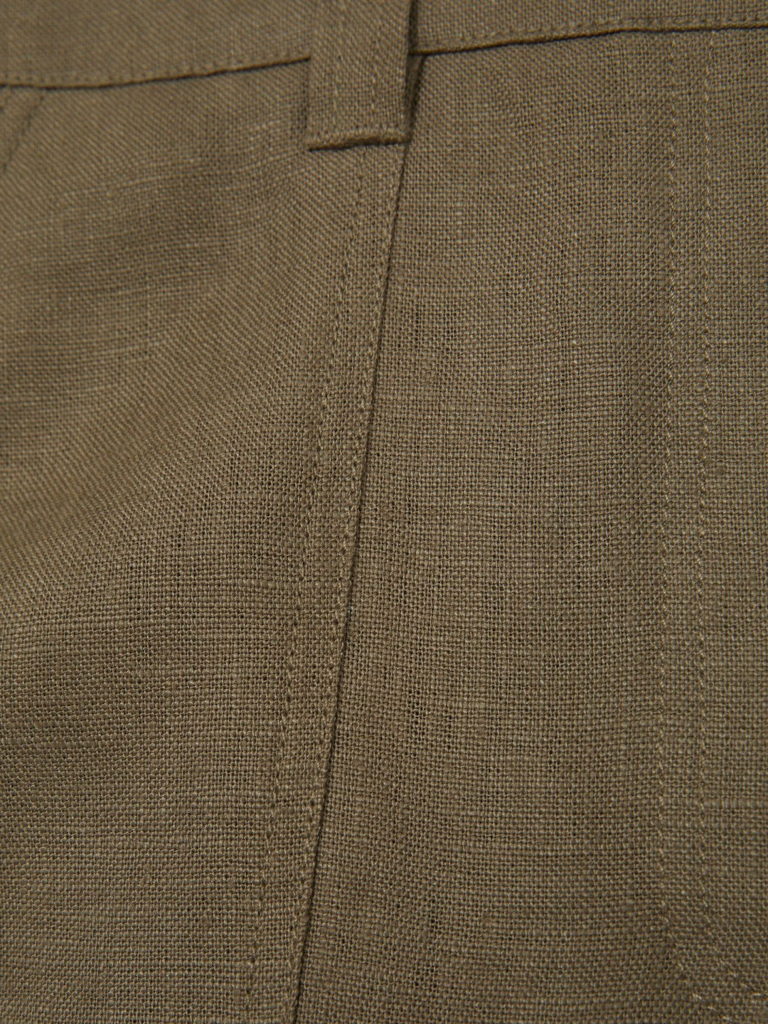 Linen Wide Leg Trousers in Khaki | Reiss Women Best Seller