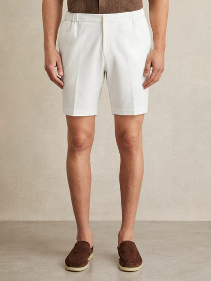 Drawstring Chino Shorts in White | Reiss Men Premium