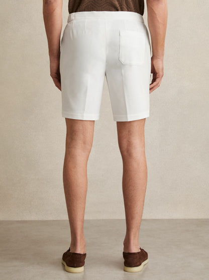 Drawstring Chino Shorts in White | Reiss Men Premium