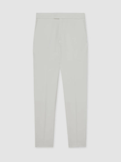 Slim-Fit Internal-Drawstring Trousers in White | Reiss Men Premium