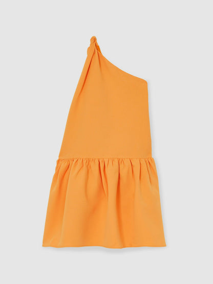 9-13 yrs One-Shoulder Tiered Dress in Orange | Reiss Children & Baby Trending