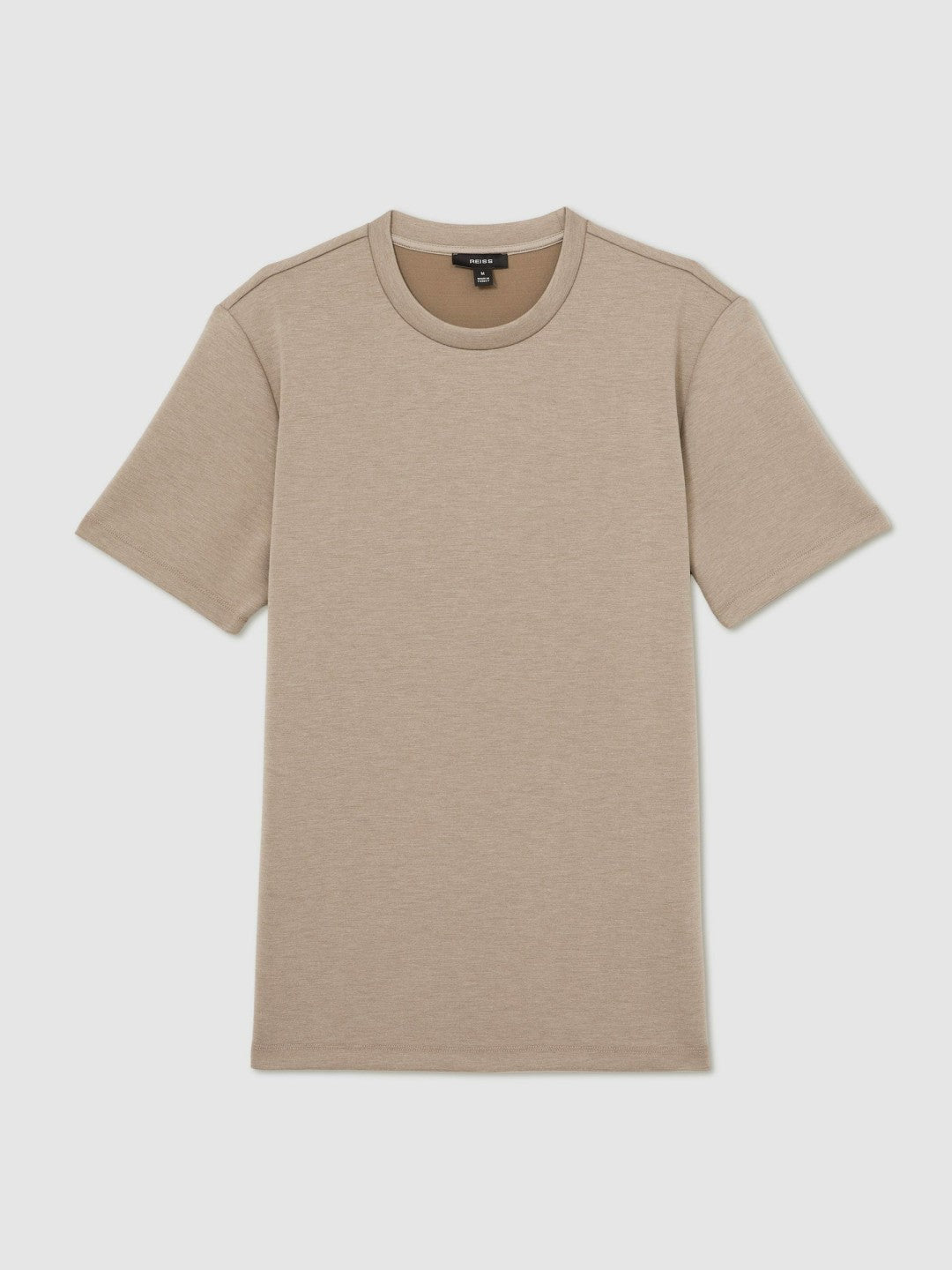 Interlock Jersey Crew Neck T-Shirt in Taupe Brown | Reiss Men Popular