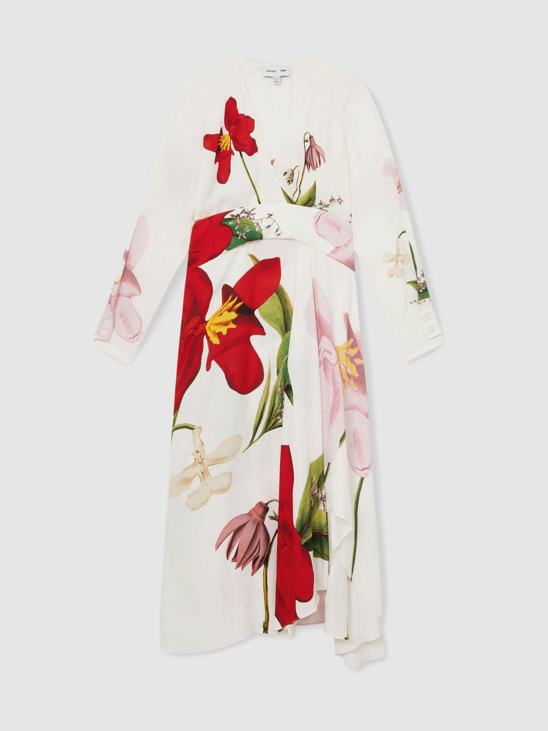 | NYBG Floral-Print Maxi Dress in Ivory | Reiss Women Popular