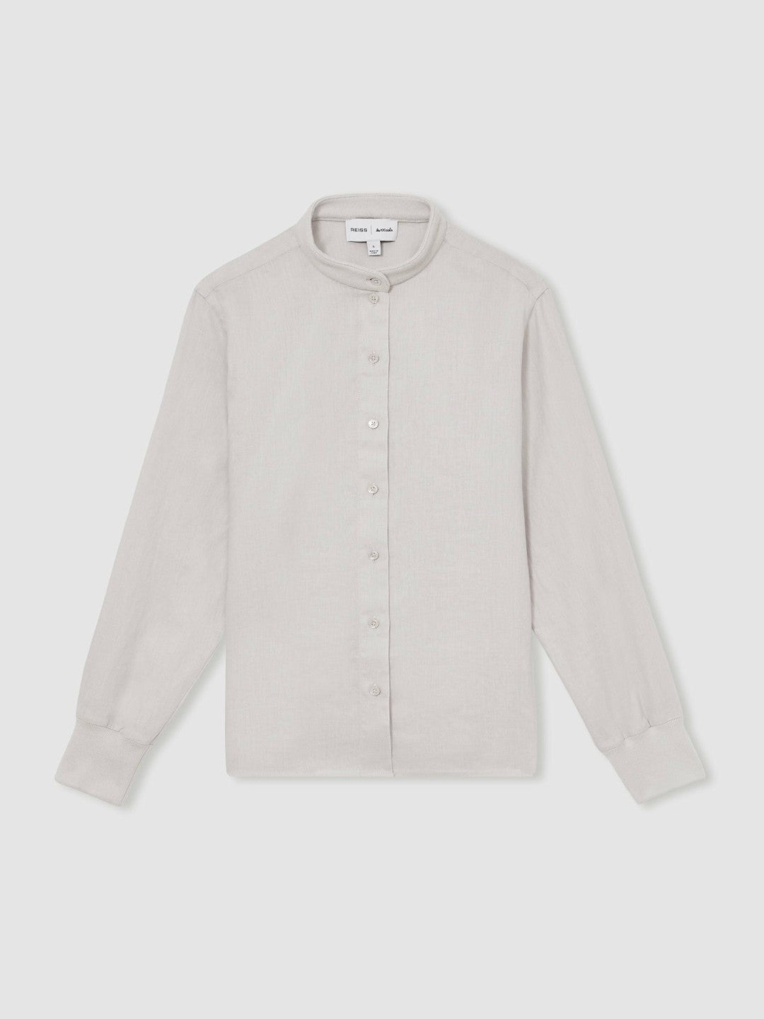 | Les 100 Ciels Linen Shirt in Soft Grey | Reiss Women Recommended