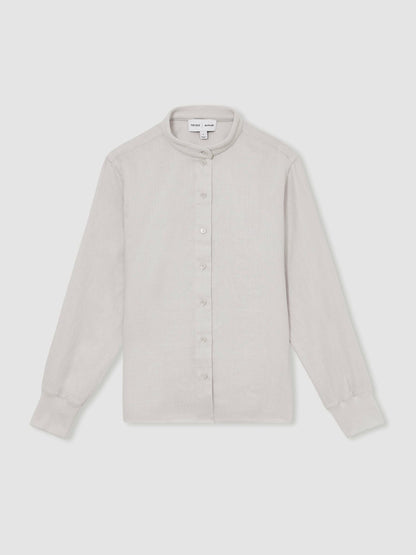 | Les 100 Ciels Linen Shirt in Soft Grey | Reiss Women Recommended