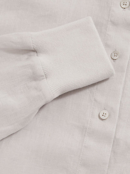 | Les 100 Ciels Linen Shirt in Soft Grey | Reiss Women Recommended
