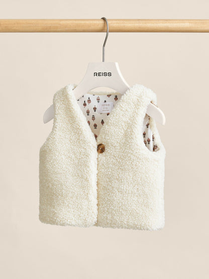 Lined Fleece Gilet in Ivory | Reiss Children & Baby Premium