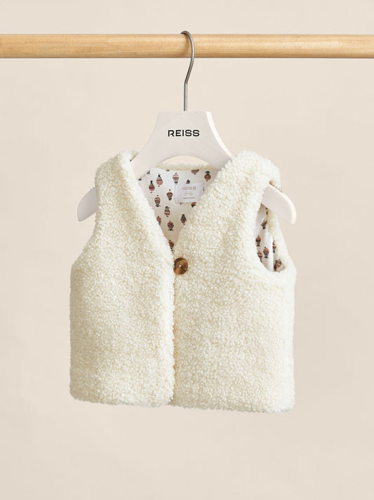Lined Fleece Gilet in Ivory | Reiss Children & Baby Premium