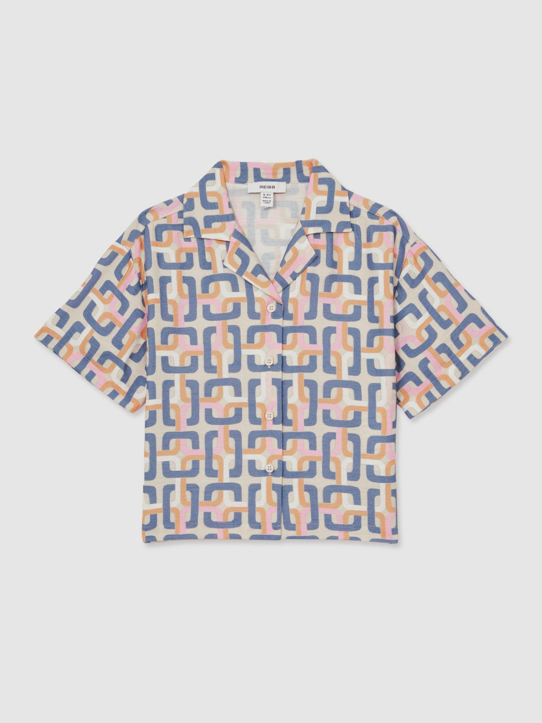 4-9 yrs Geometric Chain Print Shirt in Multi | Reiss Children & Baby Trending