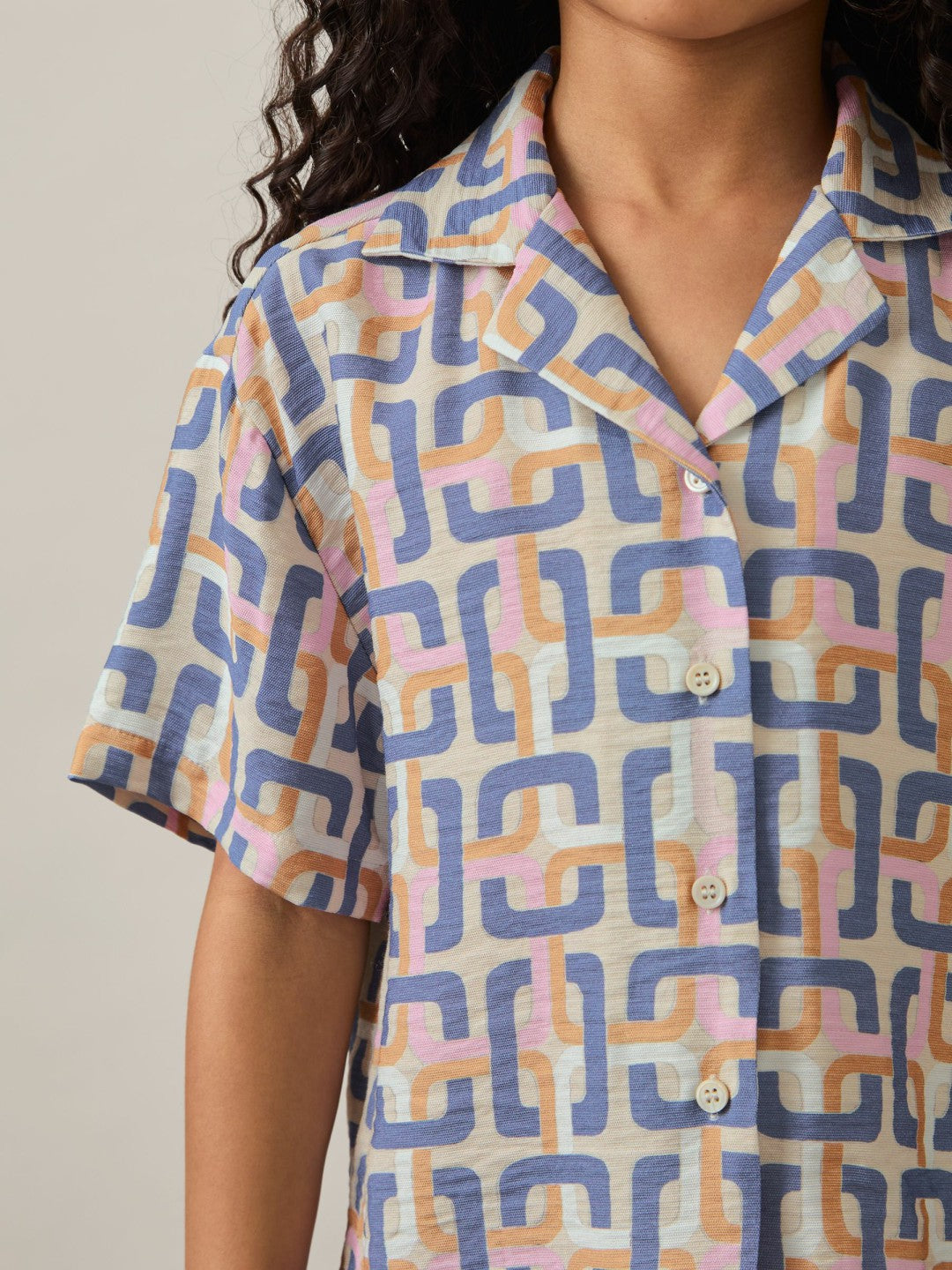 4-9 yrs Geometric Chain Print Shirt in Multi | Reiss Children & Baby Trending