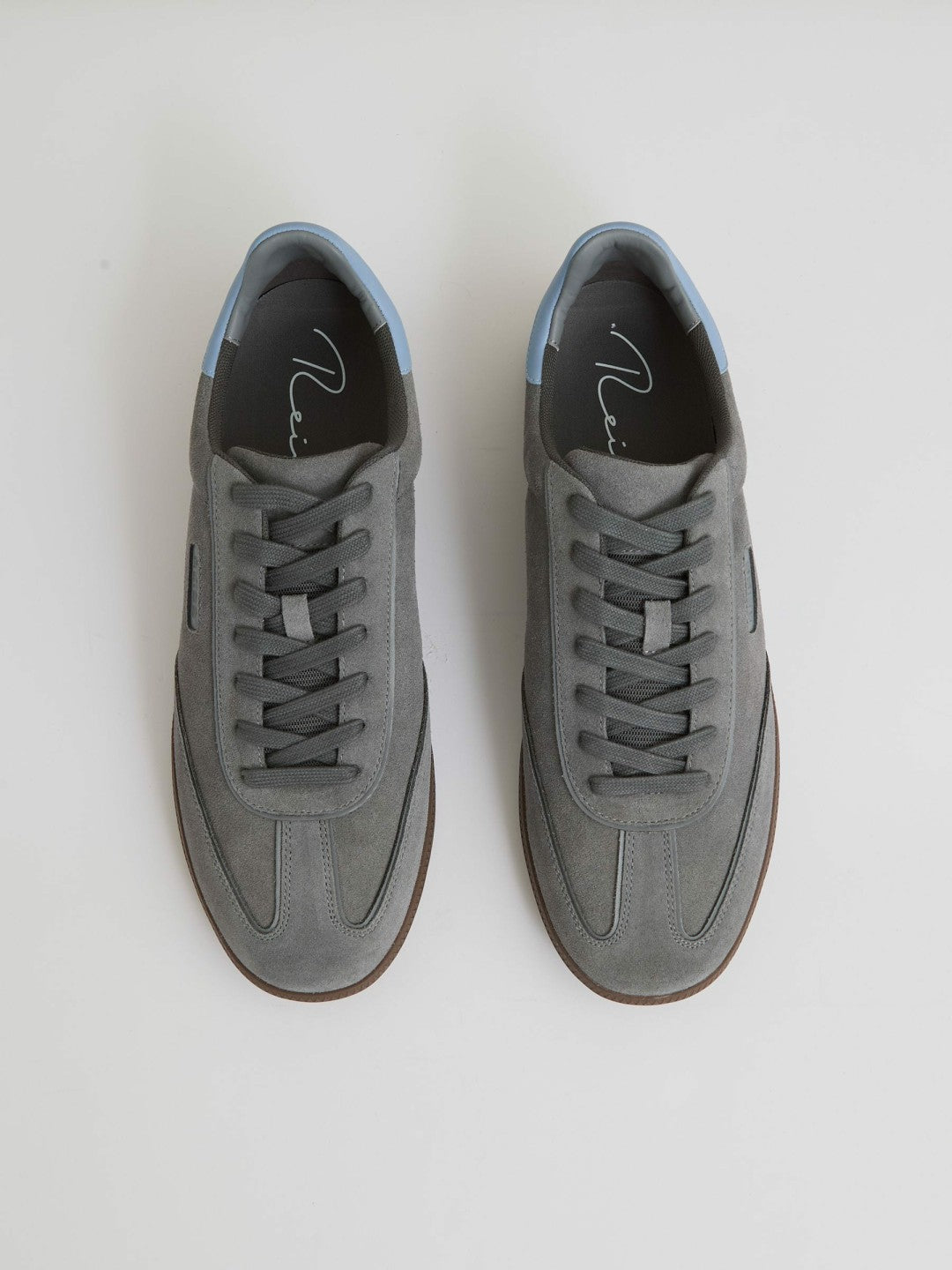 Suede Low-Top Trainers in Dark Grey | Reiss Men Popular