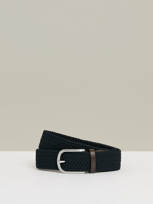 Woven Belt in Navy | Reiss Men Signature