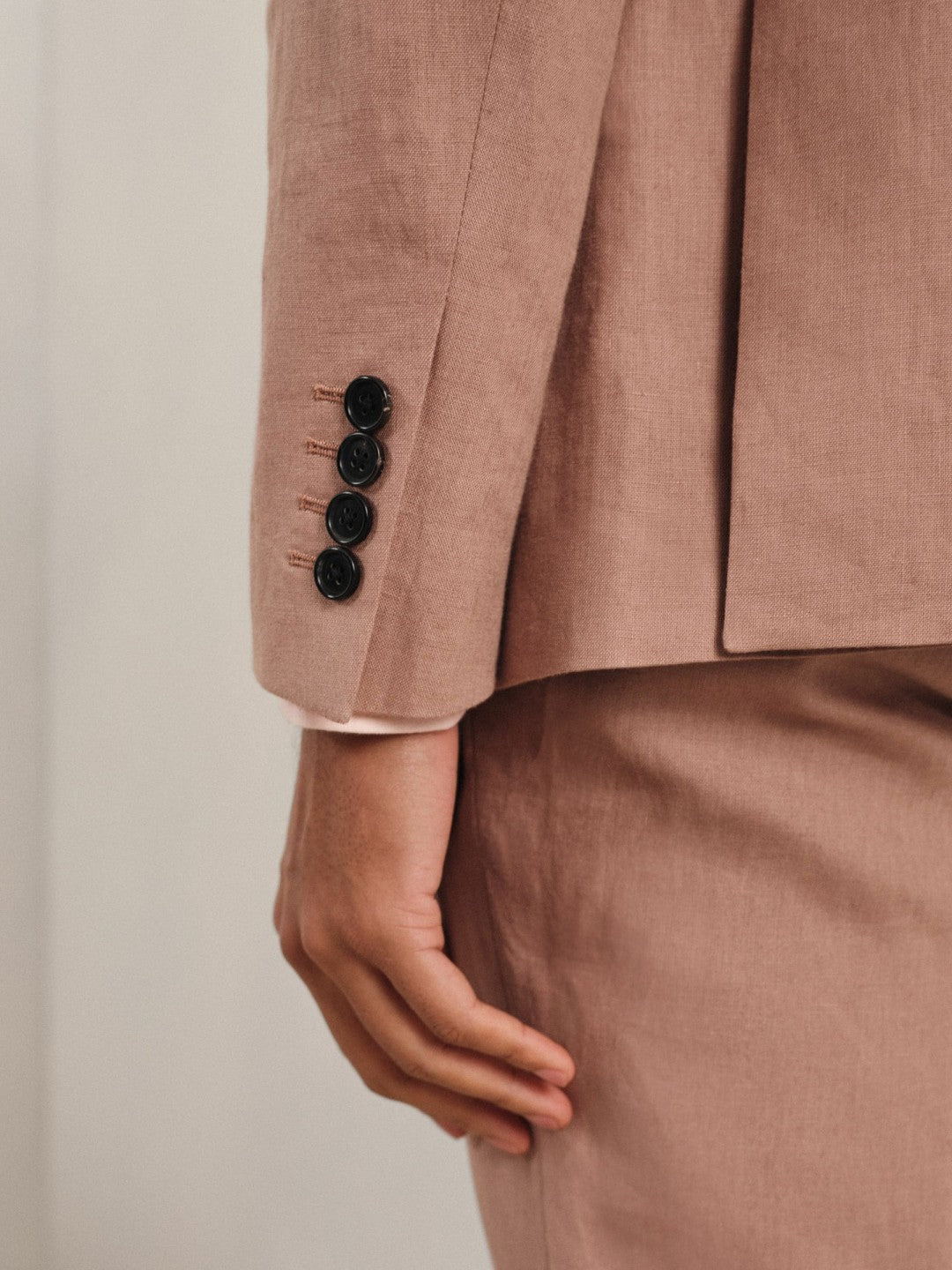 Single-Breasted Linen Suit Blazer Slim Fit in Rose Pink | Reiss Men Popular