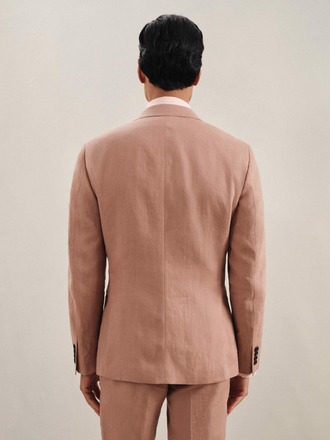 Single-Breasted Linen Suit Blazer Slim Fit in Rose Pink | Reiss Men Popular