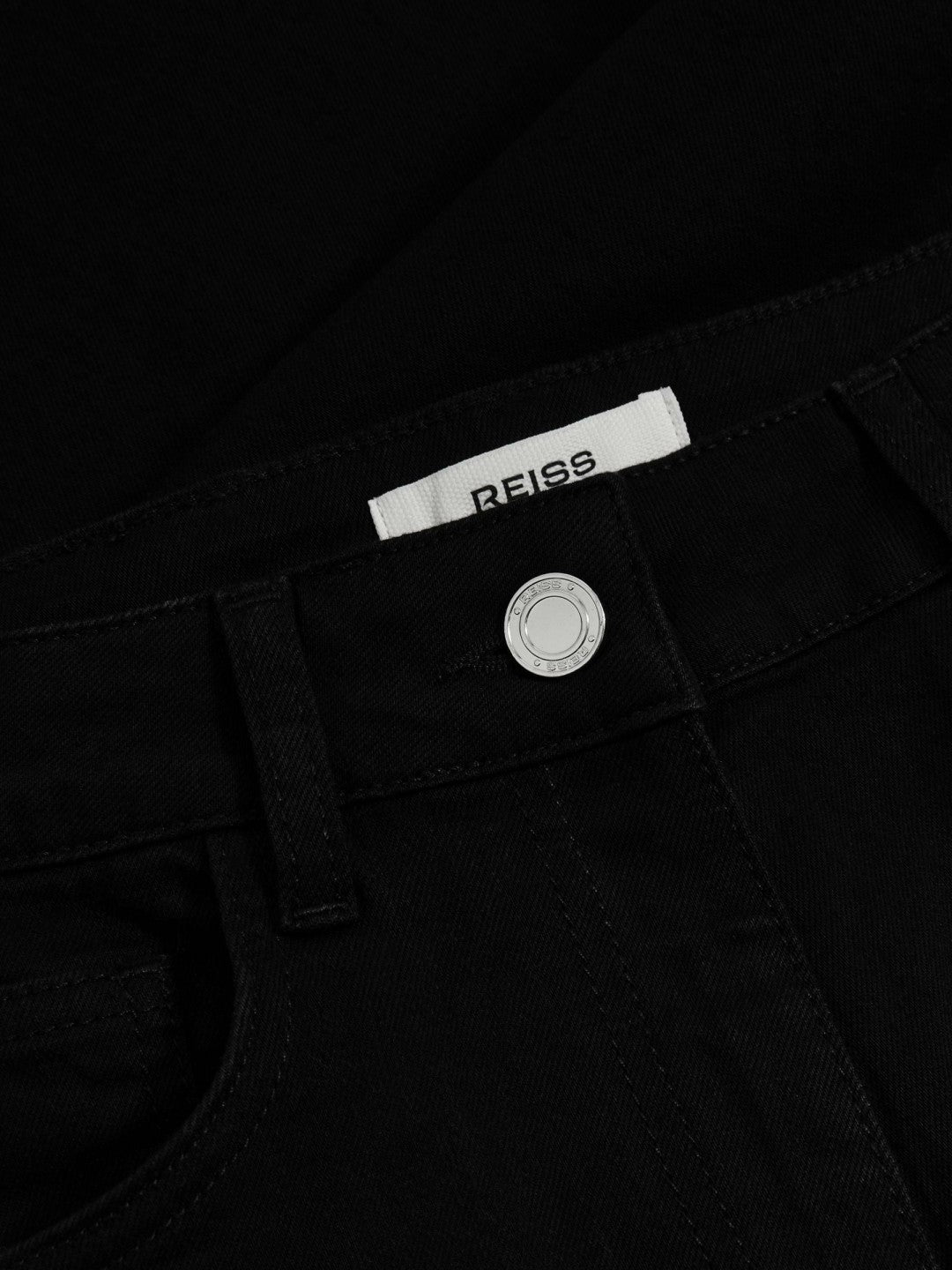 Petite Mid-Rise Flared Jeans in Black | Reiss Women Best Seller