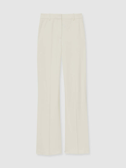 Wide Leg Tailored Trousers in Cream | Reiss Women Featured