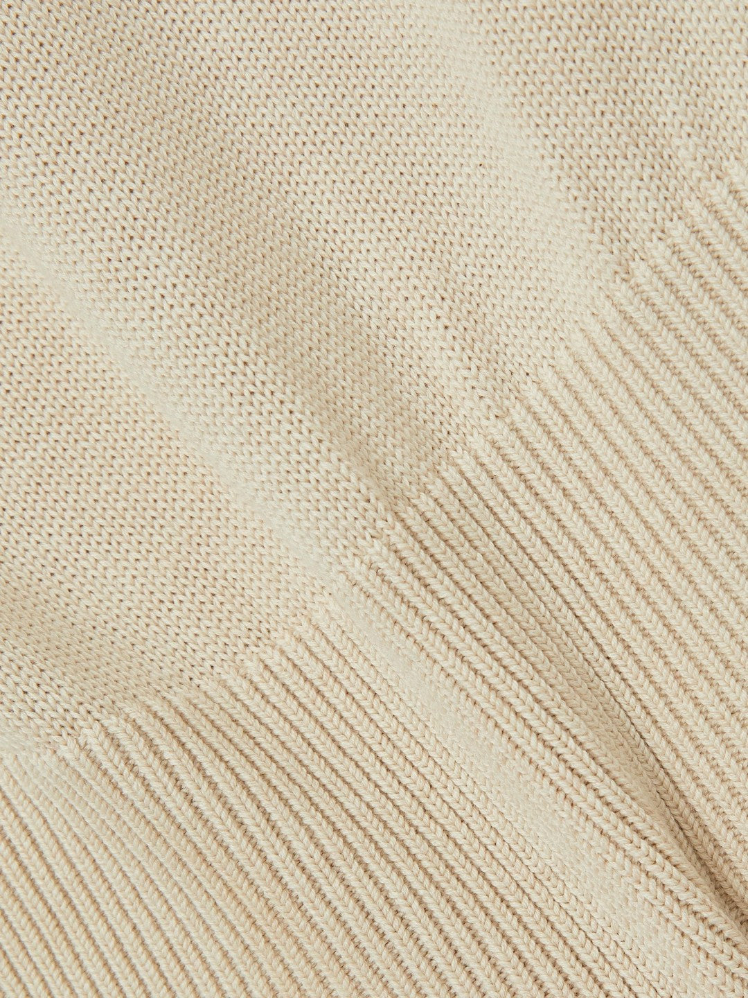 Cotton And Wool Crew-Neck Top in Neutral | Reiss Women Exclusive