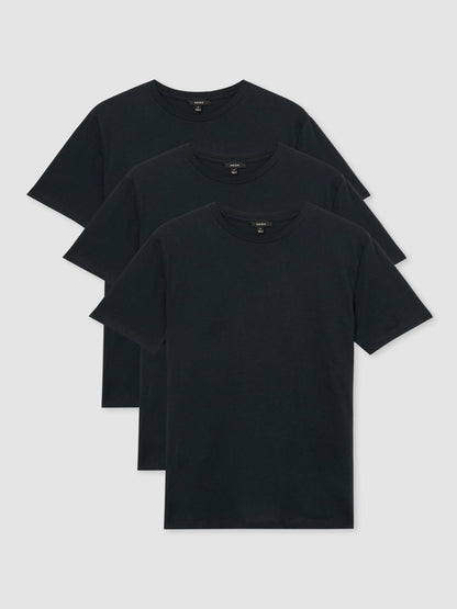 Cotton-Jersey Crew-Neck T-shirts 3 Pack in Navy | Reiss Men Popular