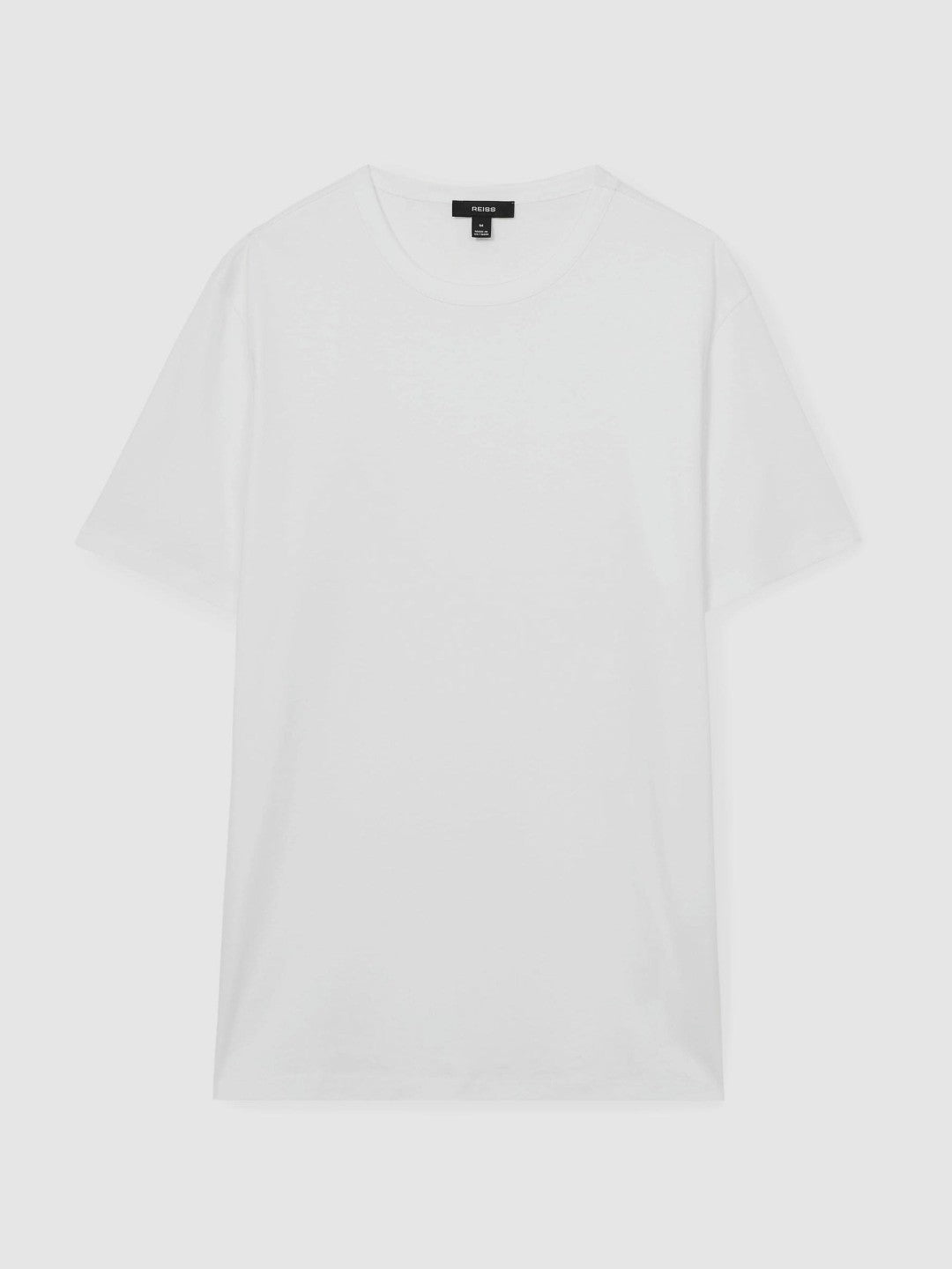 Mercerised-Cotton Crew-Neck T-Shirt in White | Reiss Men Trending