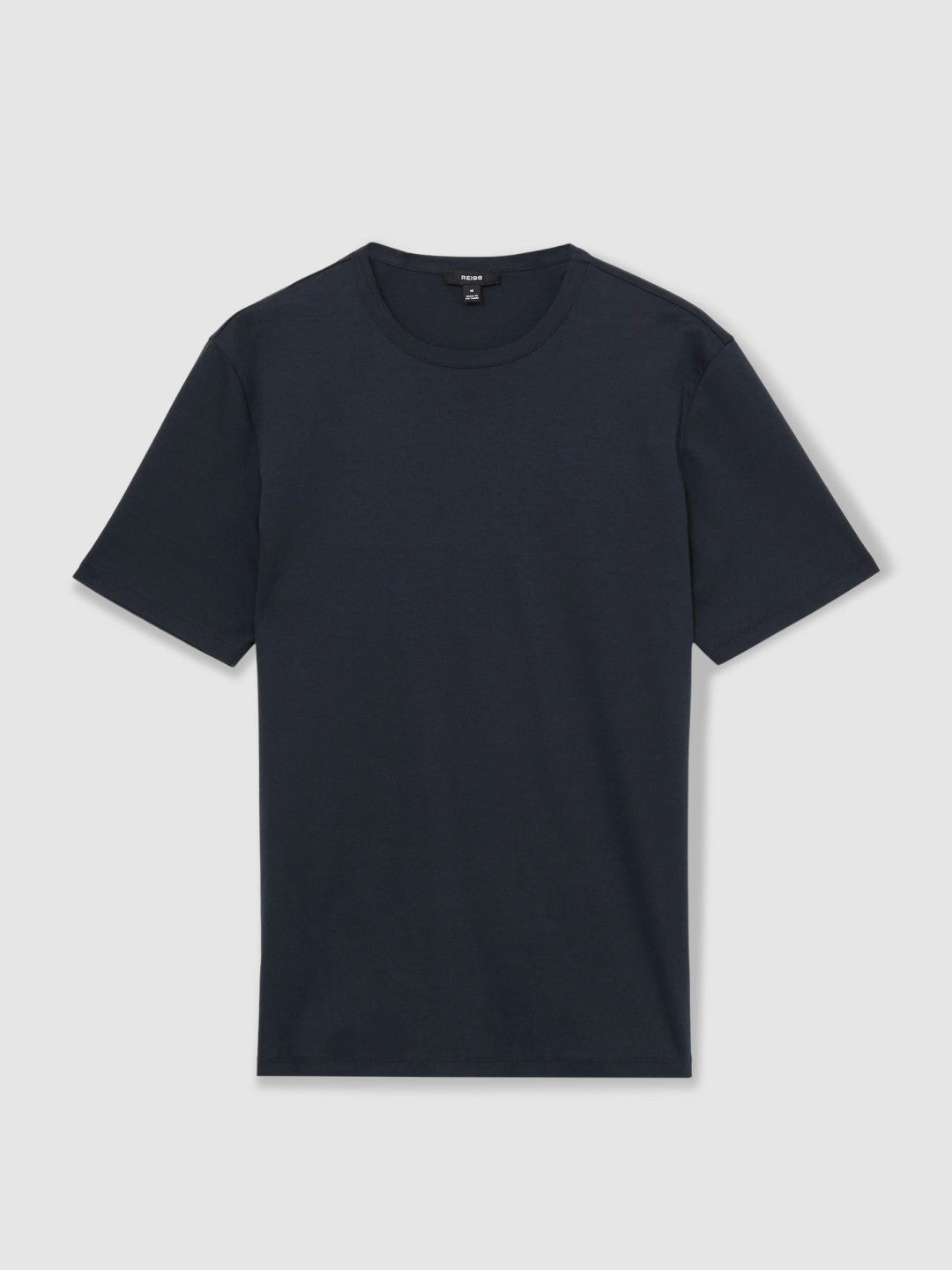 Mercerised-Cotton Crew-Neck T-Shirt in Navy | Reiss Men Featured