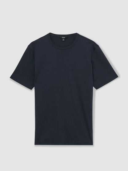 Mercerised-Cotton Crew-Neck T-Shirt in Navy | Reiss Men Featured