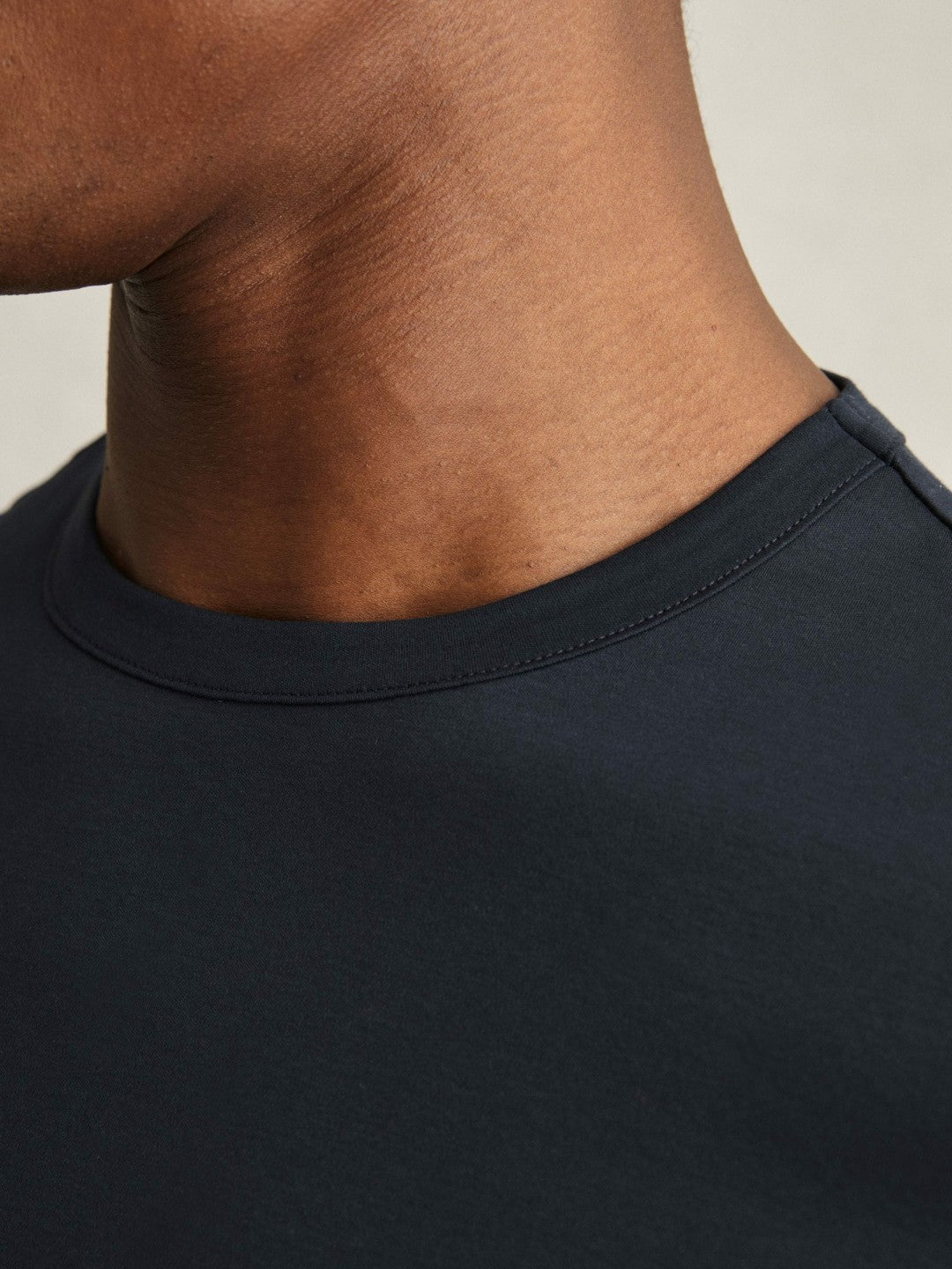 Mercerised-Cotton Crew-Neck T-Shirt in Navy | Reiss Men Featured